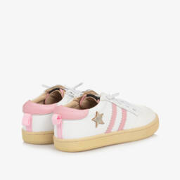 Old Soles-Girls Ivory Star Leather Sneakers | Childrensalon Outlet
