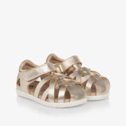 Old Soles-Girls Luxurious Gold Leather Walkers | Childrensalon Outlet