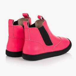 Old Soles-بوت جلد لون زهري نيون للبنات | Childrensalon Outlet