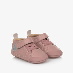 Old Soles-Girls Pink Leather Baby Walkers | Childrensalon Outlet