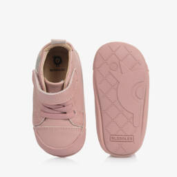 Old Soles-Girls Pink Leather Baby Walkers | Childrensalon Outlet