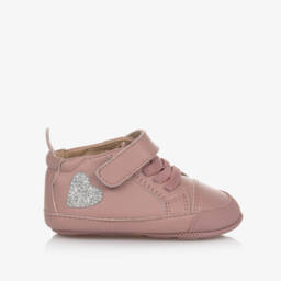 Old Soles-Girls Pink Leather Baby Walkers | Childrensalon Outlet