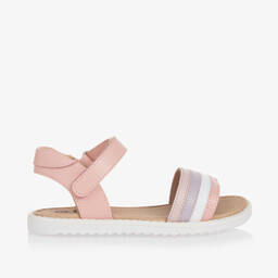 Old Soles-Girls Pink Leather Velcro Sandals | Childrensalon Outlet
