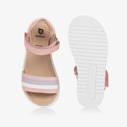 Old Soles-Girls Pink Leather Velcro Sandals | Childrensalon Outlet