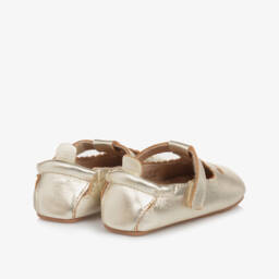Old Soles-Girls' Shimmering Gold Leather Pre-Walkers | Childrensalon Outlet