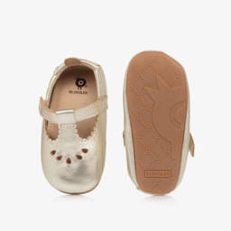 Old Soles-Girls' Shimmering Gold Leather Pre-Walkers | Childrensalon Outlet