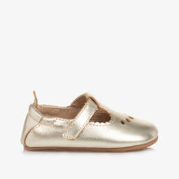 Old Soles-Girls' Shimmering Gold Leather Pre-Walkers | Childrensalon Outlet