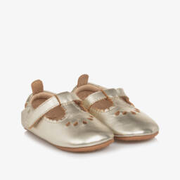 Old Soles-Girls' Shimmering Gold Leather Pre-Walkers | Childrensalon Outlet