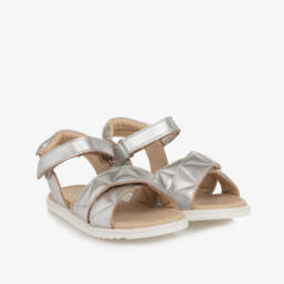 Old Soles-Girls Shimmering Silver Strap Sandals | Childrensalon Outlet