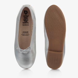 أولد سولز-باليرينا جلد لون فضّي للبنات | Childrensalon Outlet