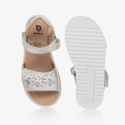 أولد سولز-صندل جلد لون فضّي للبنات | Childrensalon Outlet