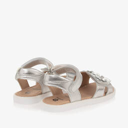 أولد سولز-صندل جلد لون فضّي للبنات | Childrensalon Outlet