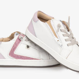 Old Soles-Girls Sparkling Ivory & Blush Sneakers | Childrensalon Outlet