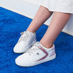 Old Soles-Girls Sparkling Ivory & Blush Sneakers | Childrensalon Outlet