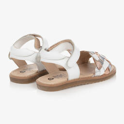 أولد سولز-صندل جلد لون أبيض للبنات | Childrensalon Outlet