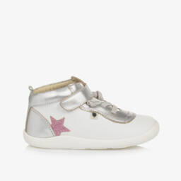 Old Soles-Girls White Leather First Steps | Childrensalon Outlet