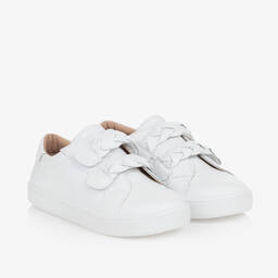 Old Soles-Girls White Leather Trainers | Childrensalon Outlet