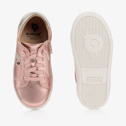 Old Soles-Pink Leather Lightening Bolt Trainers | Childrensalon Outlet