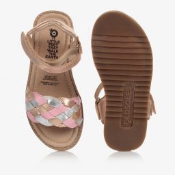 Old Soles-Rose Gold Leather Sandals | Childrensalon Outlet