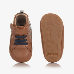Old Soles-Коричневые кроссовки-пинетки из кожи | Childrensalon Outlet