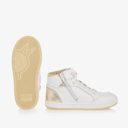 أولد سولز-حذاء رياضي بكاحل عالي جلد لون أبيض للأطفال | Childrensalon Outlet