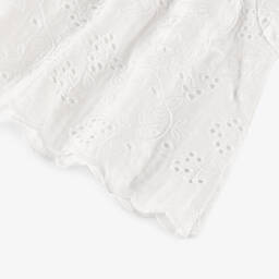 Olga Valentine-Baby Girls White Broderie Anglaise Dress | Childrensalon Outlet