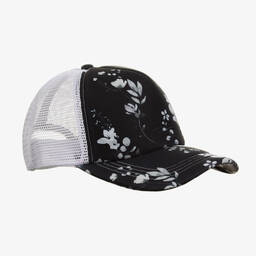 Olga Valentine-Girls Black Floral Cap | Childrensalon Outlet
