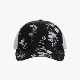 Olga Valentine-Girls Black Floral Cap | Childrensalon Outlet