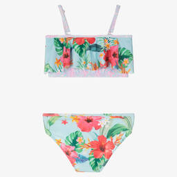 Olga Valentine-Голубое бикини с цветами (UPF50+) | Childrensalon Outlet