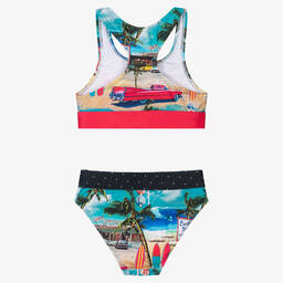 Olga Valentine-Girls Blue & Red Cadillac Bikini (UPF50+) | Childrensalon Outlet