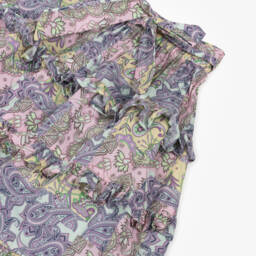 Olga Valentine-Хлопковая макси-юбка с узором пейсли розовая для девочек | Childrensalon Outlet