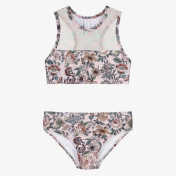 اولغا فالنتين-مايو بيكيني لون زهري باهت للبنات (UPF50+) | Childrensalon Outlet