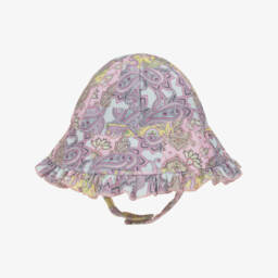 Olga Valentine-Розовая шляпка с цветочным узором пейсли для девочек | Childrensalon Outlet