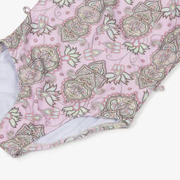 Olga Valentine-Girls Pink Paisley Print Swimsuit | Childrensalon Outlet