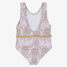 Olga Valentine-Girls Pink Paisley Print Swimsuit | Childrensalon Outlet