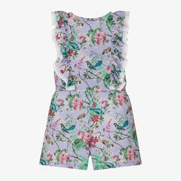 اولغا فالنتين-بلاي سوت قطن لون بنفسجي بطبعة ورود للبنات | Childrensalon Outlet