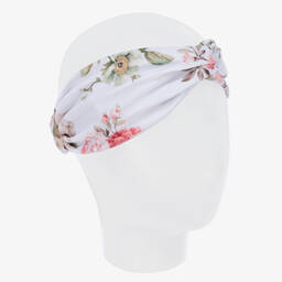 Olga Valentine-Girls White Floral Headband | Childrensalon Outlet