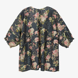 Olga Valentine-Розово-синее шелковое кимоно | Childrensalon Outlet