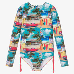 Olga Valentine-Красно-синий купальник (UPF50+) | Childrensalon Outlet