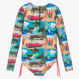 Olga Valentine-Красно-синий купальник (UPF50+) | Childrensalon Outlet