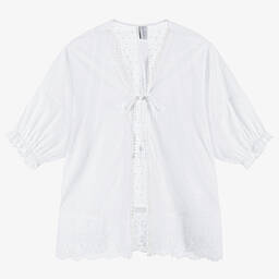 Olga Valentine-Белое кимоно из хлопка плюмети для девочек-подростков | Childrensalon Outlet