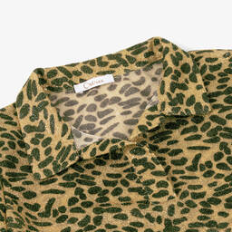 Oséree-Girls Gold Leopard Print Lumiére Shirt | Childrensalon Outlet