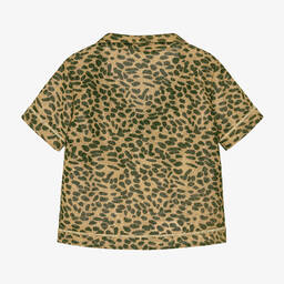 Oséree-Girls Gold Leopard Print Lumiére Shirt | Childrensalon Outlet