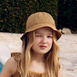 Oséree-Girls Gold Lumière Sun Hat | Childrensalon Outlet