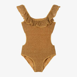 Oséree-Girls Gold Lumière Swimsuit | Childrensalon Outlet