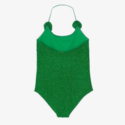 Oséree-Girls Green Lumiére Halterneck Swimsuit | Childrensalon Outlet