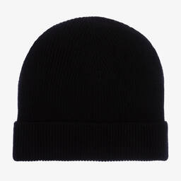 Palm Angels-Black & White Knitted Beanie Hat | Childrensalon Outlet