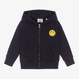 Palm Angels-Синяя худи на молнии с медвежонком | Childrensalon Outlet