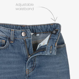 Palm Angels-Blue Straight Fit Denim Jeans | Childrensalon Outlet