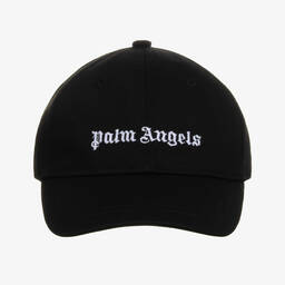 Palm Angels-Boys Black Cotton Cap | Childrensalon Outlet